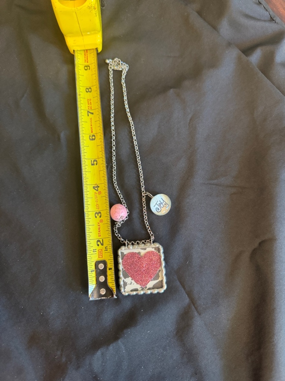 Artisan “Joy” Heart Pendant Necklace – Statement Piece